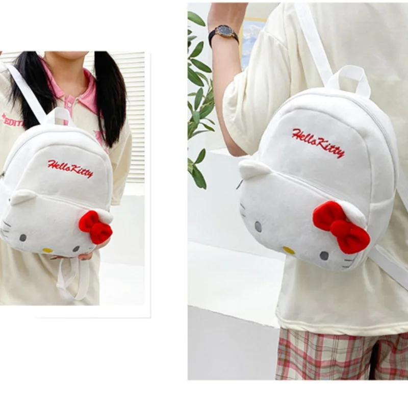 MINISO Cute Plush Backpack With Large Capacity Cartoon Backpack And Brand Soft Material Backpack Suitable For Girls' Travel Bags