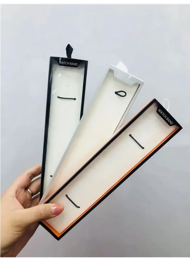 Simple Watch Strap Box Case for Apple Watch Band 9 8 7 6 5 4 3 Box Paper Pack 38/40/42/44MM for iWatch series Band 20MM 22MM