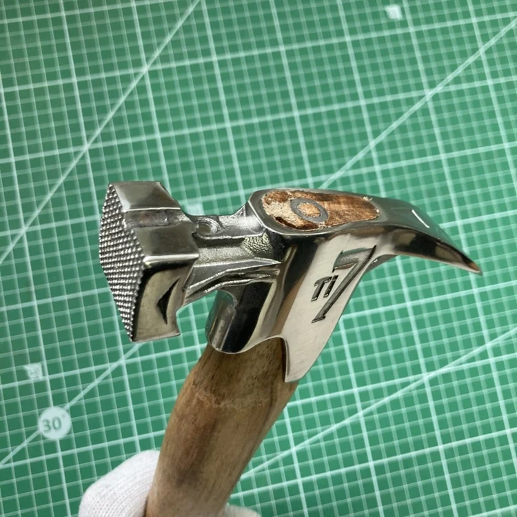 

High-quality Wooden Handle Sheep Horn Hammer Convenient Camping Portable Multifunctional Nail Hammer Outdoor EDC Tool