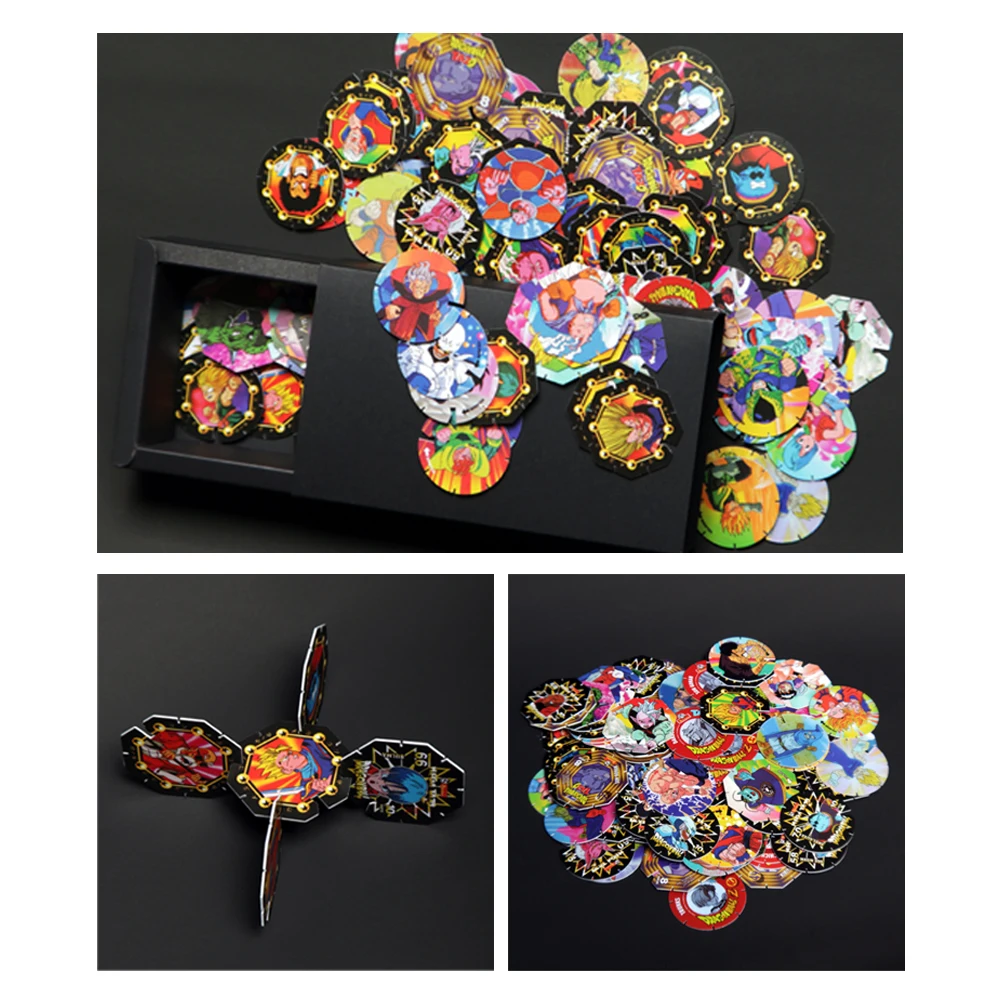 Nuevo Lote de Tazos de Dragon Ball Z, 100 Piezas, Álbum de Colección de Tarjetas, Juego de Colección, Catapult Flying Pogs, Super Saiyan, Yokos, Chaps, Taps
