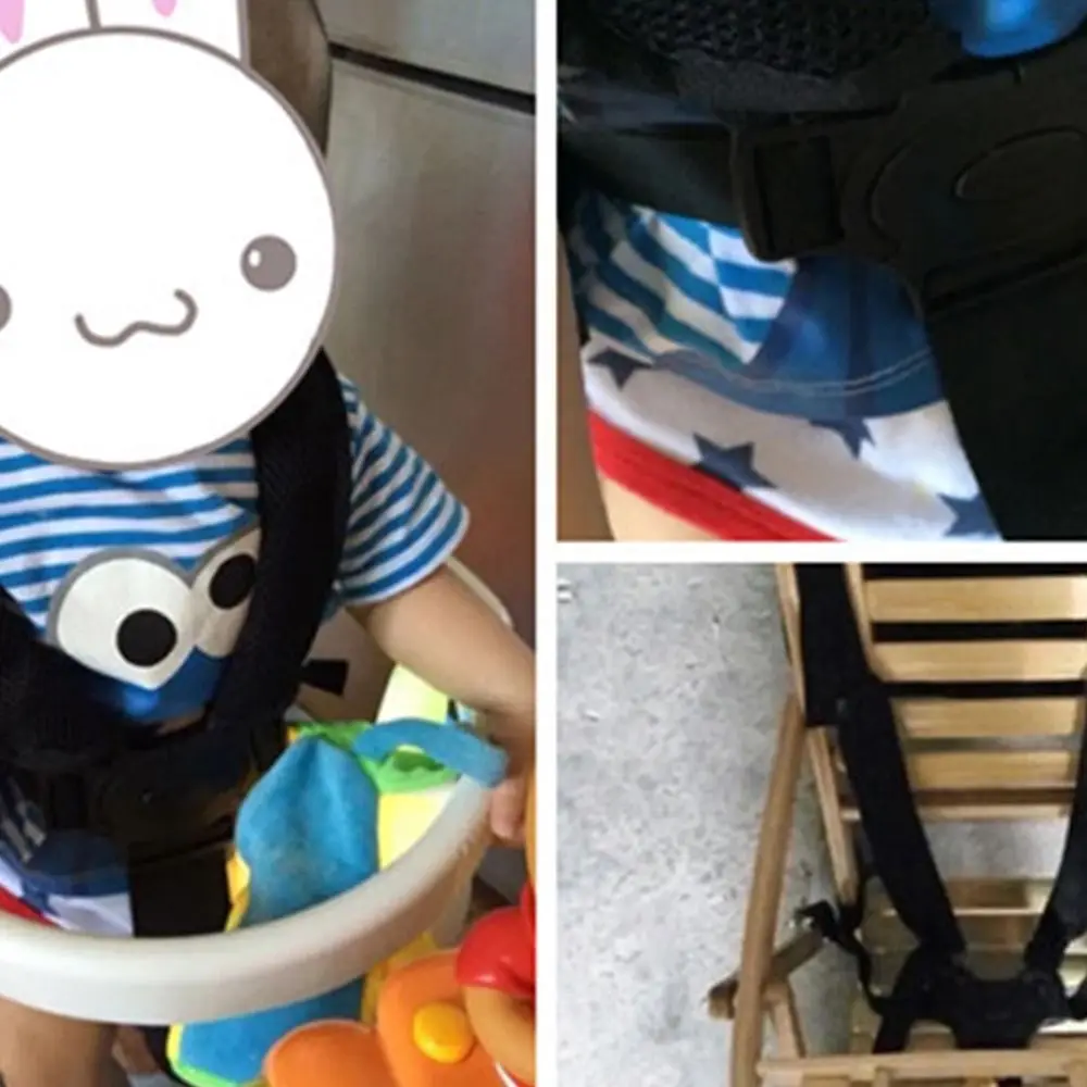 مشبك حزام قابل للتعديل لعربة الأطفال حزام الأمان يدفع باليدين حزام تسخير 5 نقطة تسخير حزام الأمان حزام مقعد عربة الطفل