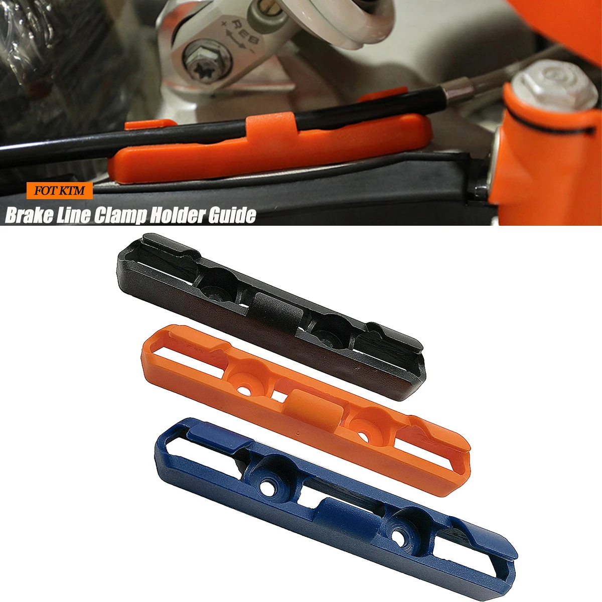 

Brake Line Clamp Holder Guide For KTM SX SXF XC XCF SMC ENDURO R 125 150 250 300 350 450 690 Dirt Pit Bike Motocross Plastic