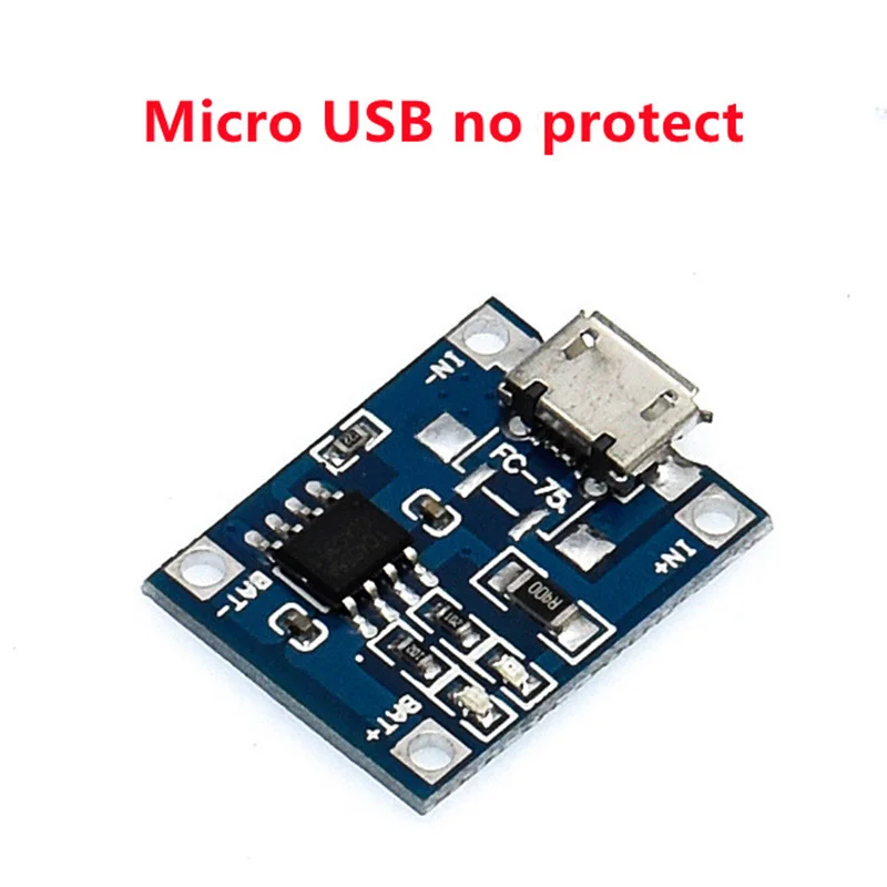 1/5PCS 5V 1A Micro/Type-c/Mini 18650 TP4056 Lithium Battery Charger Module Charging Board With Protection Dual Functions Li-ion