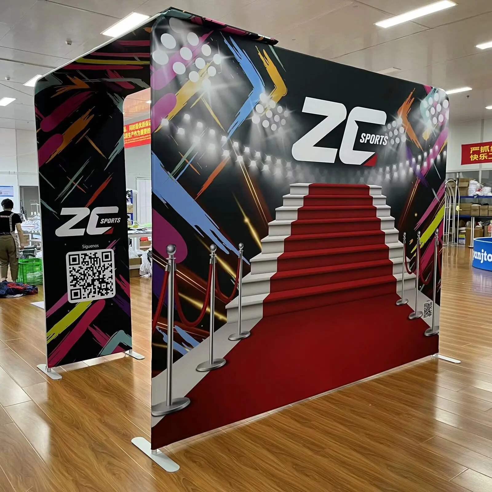 

Custom Portable Friendly Price Aluminum Tube 3x3m10x10ft Trade Show Tension Fabric Display Booth