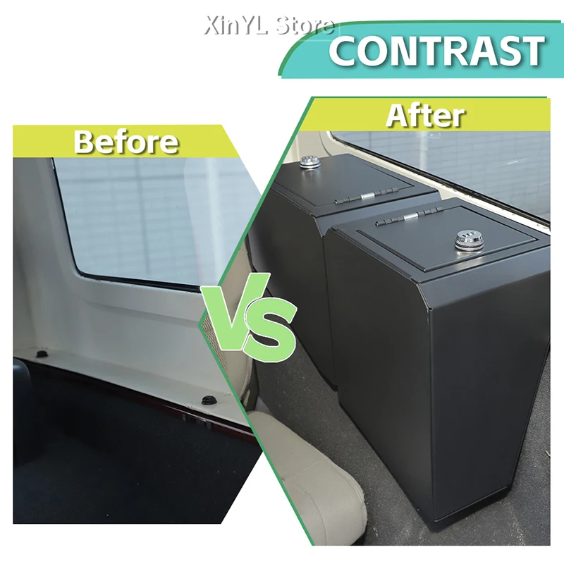 Car Trunk Multi-Function Storage Lockable Safe  For Jeep Wrangler JK 2007-2017 2-Door Aluminum Alloy Tailgate Storage Box