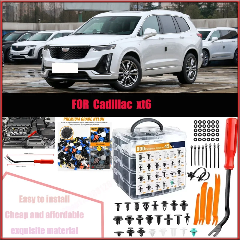 

For Cadillac Xt6 Mazda Chevrolet Audi Car Plastic Retainer Clips Kit 800+45pcs Auto Fender Push Pin Car Fastener Clip Mixed Set
