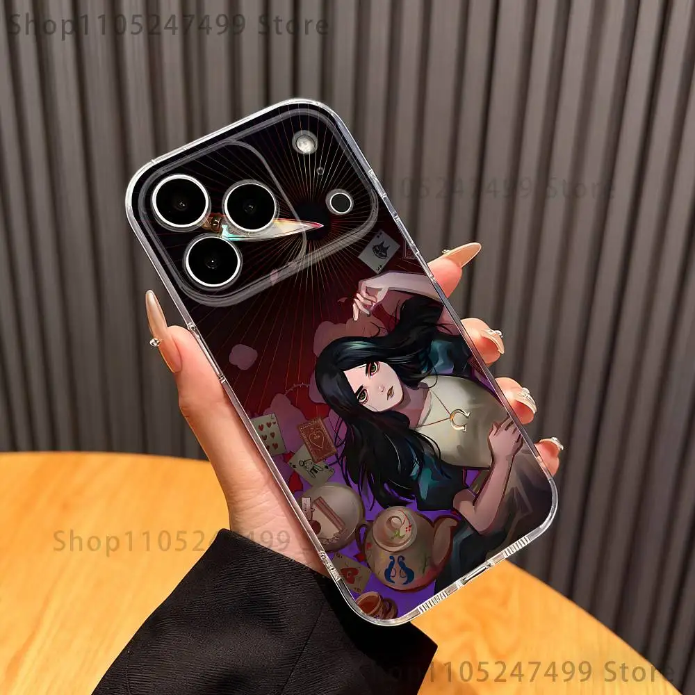Чехол для телефона A-Alice M-Madness Returns iPhone17 16, 15, 14, 13, 12, 11 Pro Max Plus, мини-прозрачная полная задняя крышка, силиконовый мягкий чехол
