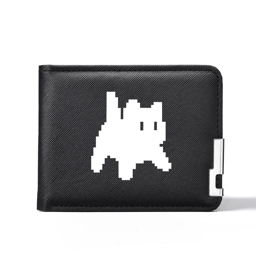 Herren Retro Pixel-Katzen-Print Casual Kurze Geldbörse Tragbarer Kreditkartenhalter Geldbeutel – Detail 8