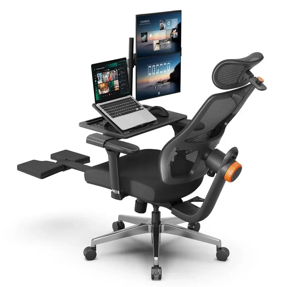

Ergonomic Home Office ChairOffice Desk Chair with Footrest, AutoFollowing Backrest amp Headrest, 4D Armrests, 96136 Recline Bla