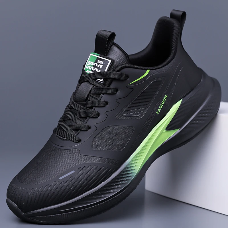 

Trendy Men Shoes Comfortable Casual Sports Shoes PU Leather Men's Running Shoes Fashionable Sneakers Male Tenis Masculino