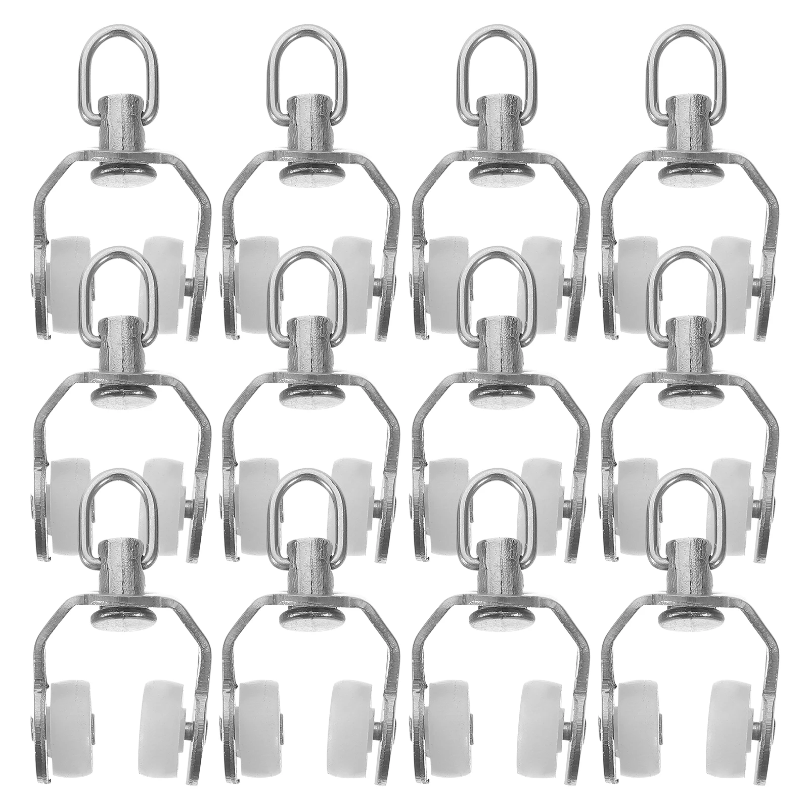 

20 Pcs Curtain Pulley Accessories Curtains Tracks Rollers for Rail Slide Stainless Steel Travel