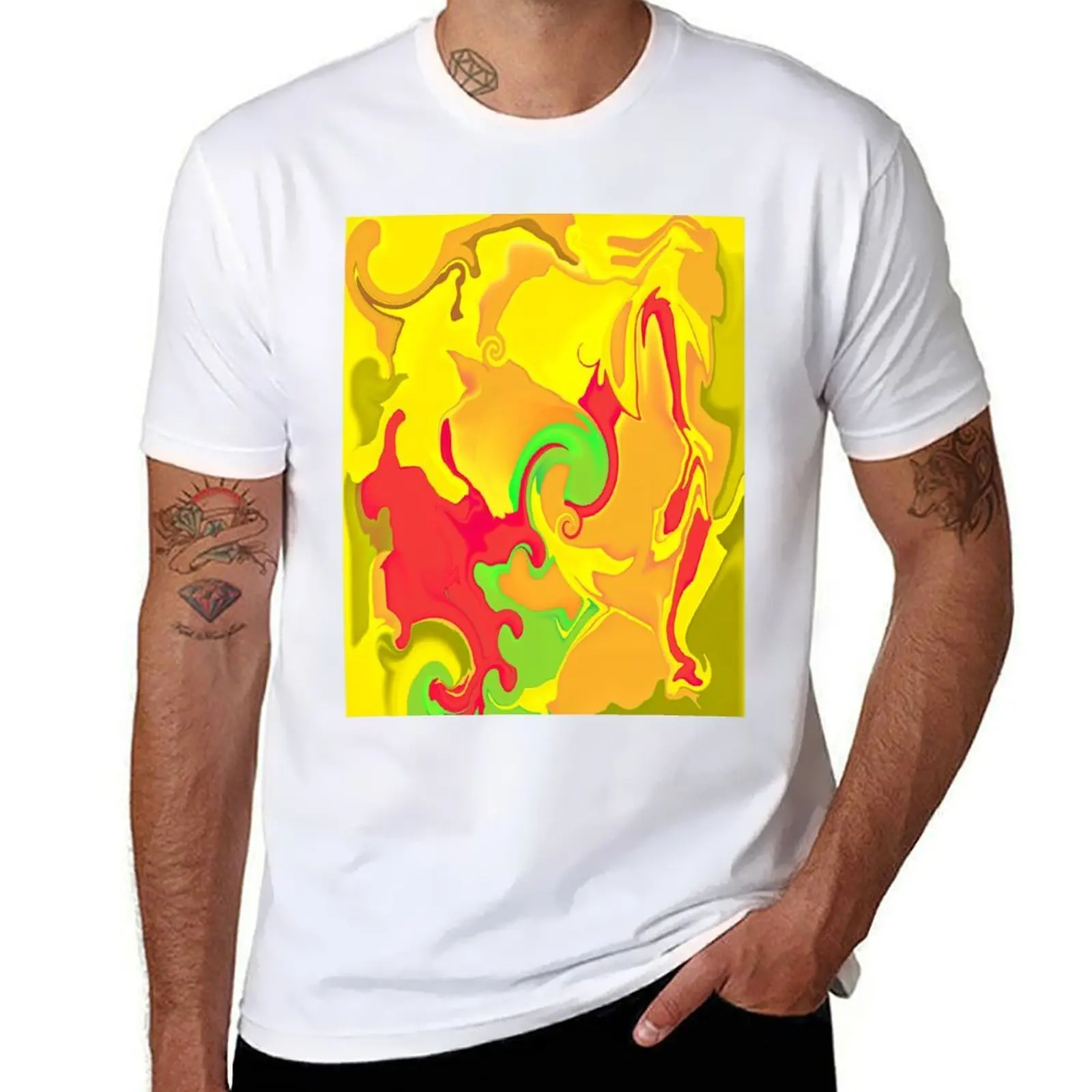 

Yellow pattern. T-Shirt cotton t shirt pack cotton t shirt man T-Shirt