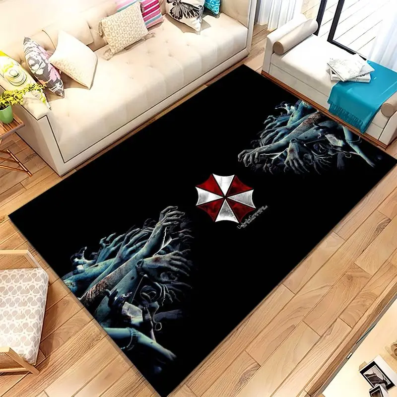 Vintage Game R-Resident Evil Leon Soft Non-Slip Area Rug for Living Room,Bedroom Playroom Carpet Mat for Sofa,Home Decor Gift
