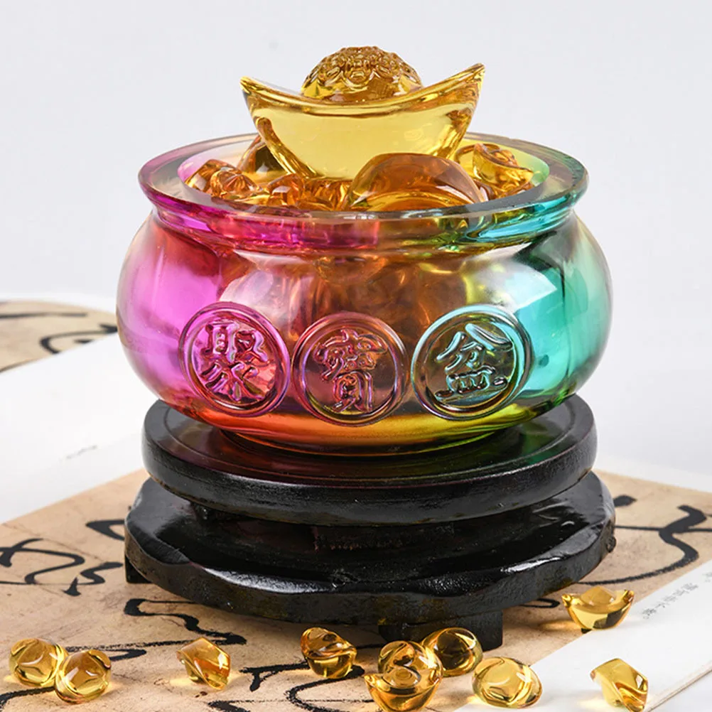 

1Set Cornucopia Ornament Treasure Bowl Desktop Home Office Decoration Vintage Style Wealth Fortune Gift Treasure Bowl Decor
