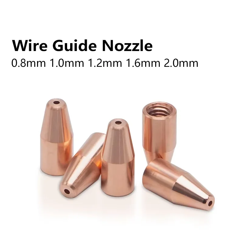 5pcs Fiber Laser Welding Wire Guide Nozzle M5 1.0/1.2/1.6 Handheld Laser Welding Wire Feed Nozzle Guide Tip for Laser Welder