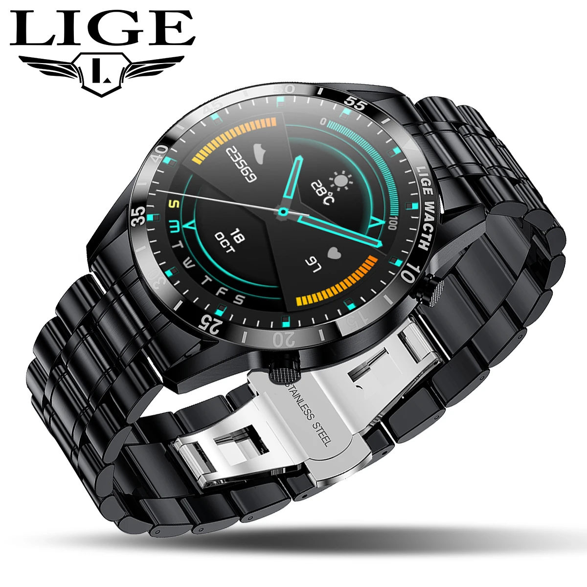

LIGE 2026 Breathing Training Fitness Tracker Smart Watches For Men Sleep Monitoring Health Watches Bluetooth Call Smart Bracelet