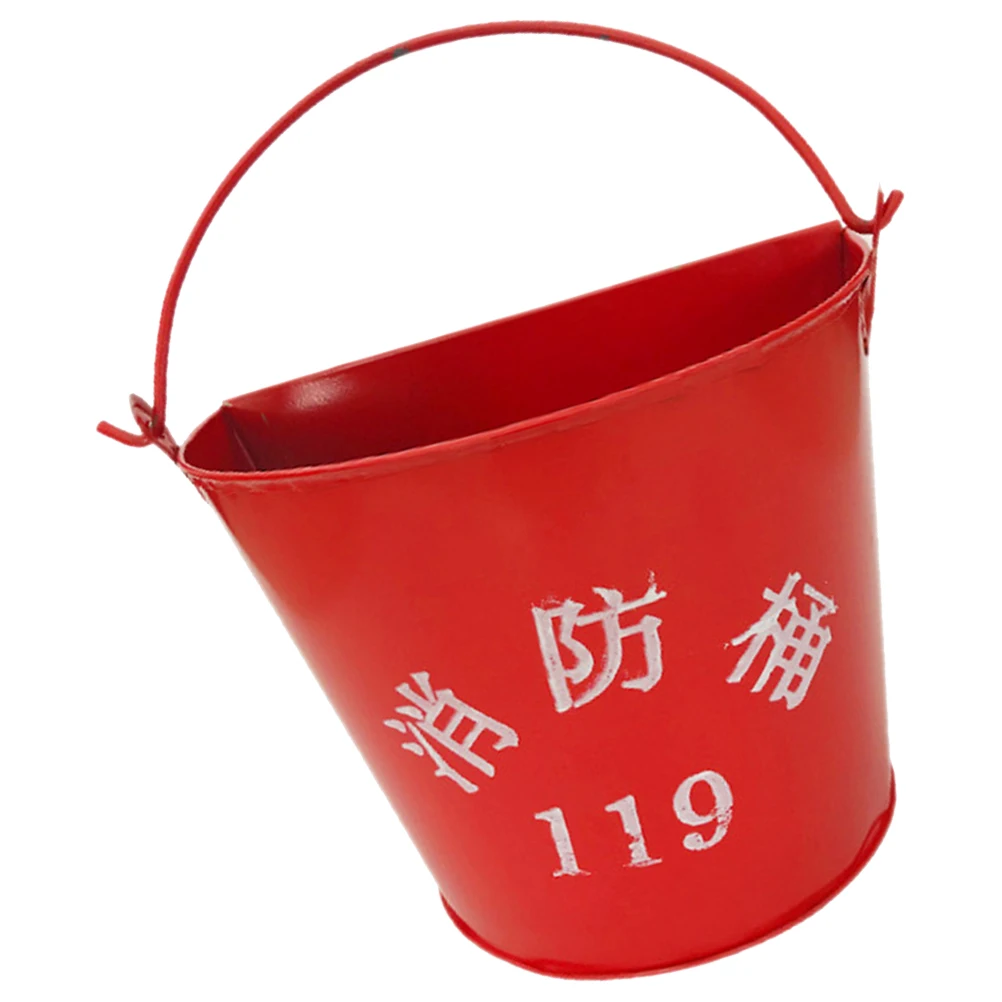 

Fire Sand Metal Semi-circular Iron Portable Utility Storage Handheld Bucket Heat Resistant Fireplace Bucket Safe Fire