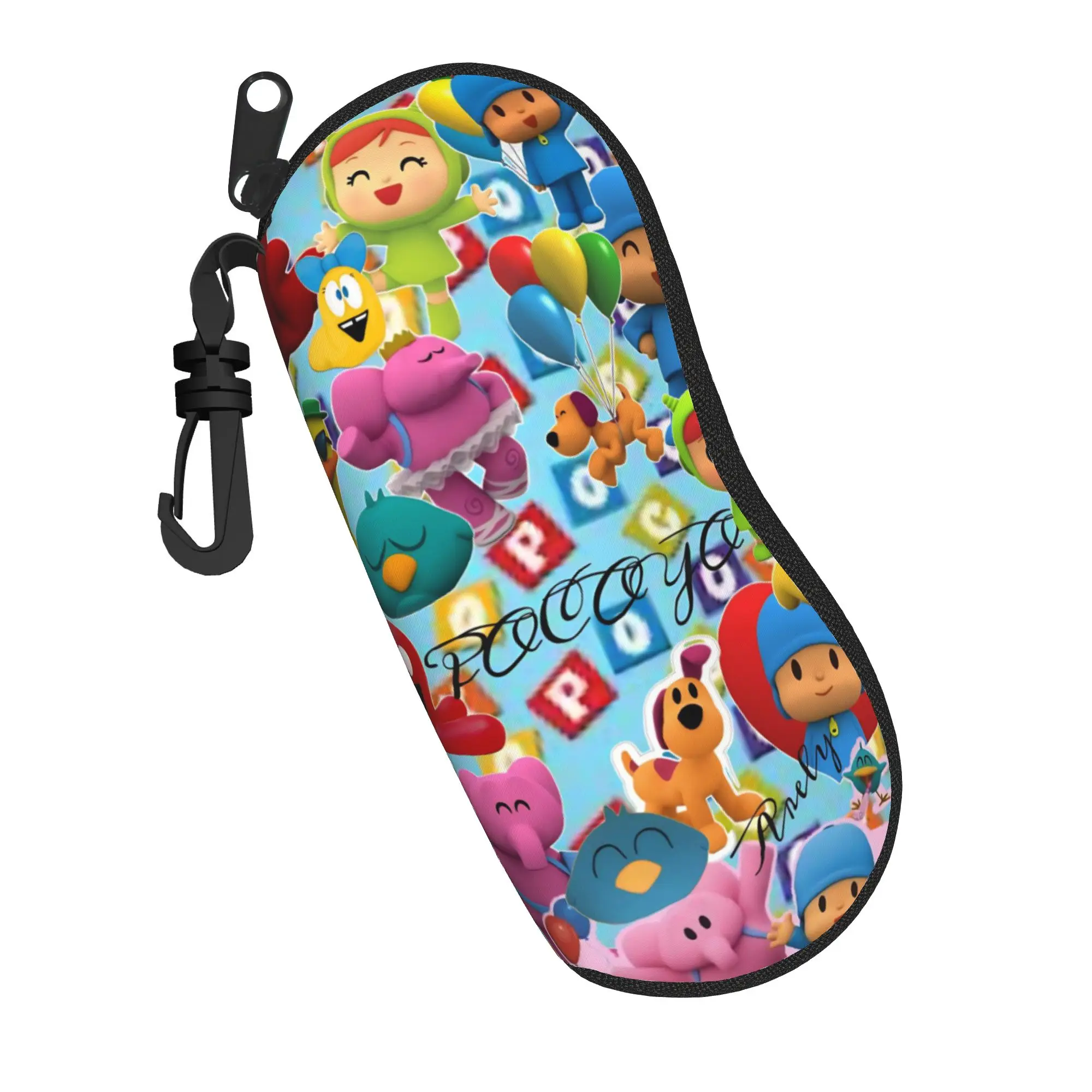 

Cute Cartoon Glasses Case Pocoyoes Cartoon Comdy Accessories Zipper Eyewear Storage Box Cartoon Eye Contacts Case