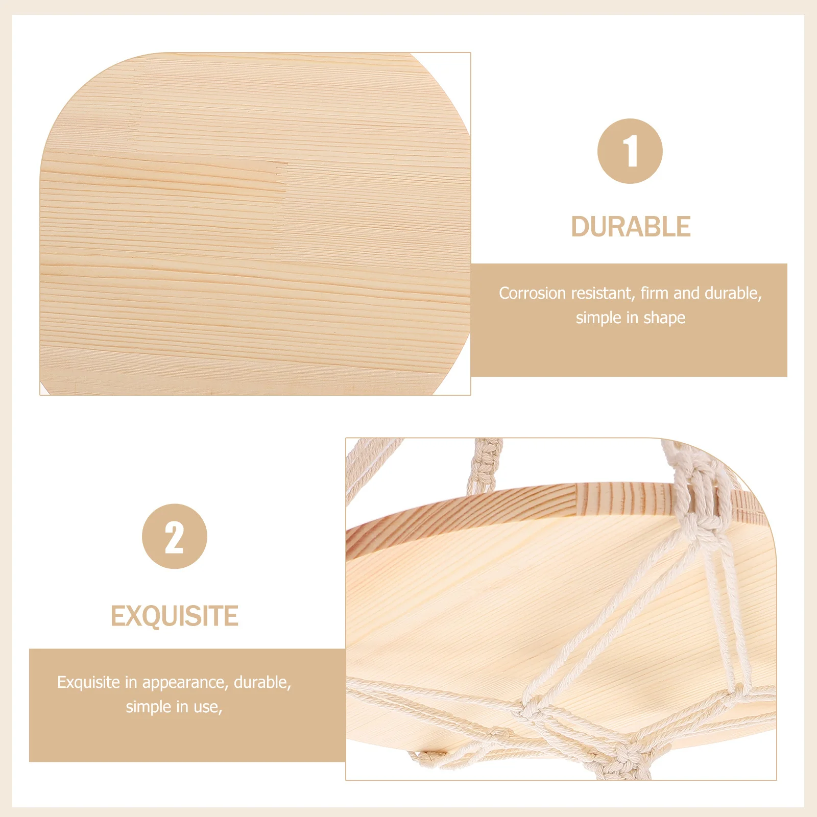 

Wooden Ring Woven Hanging Basket Cotton Rope Plant Holder For Indoor Outdoor Flowerpot Hanger Plant Display Shelf Home