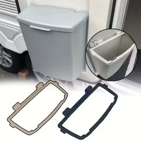 1PC Caravan Trash Can For Hartal Bracket Trash Bin D Ring Beige LMC Hobby Dethleffs Easy Install RV Trash Can Parts