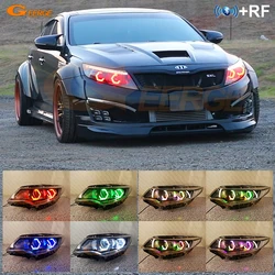 For Kia Optima K5 2010 - 2018 RF Remote Bluetooth-compatible APP Multi Color RGB LED Angel Eyes Kit Hexagon Hex Halo Rings