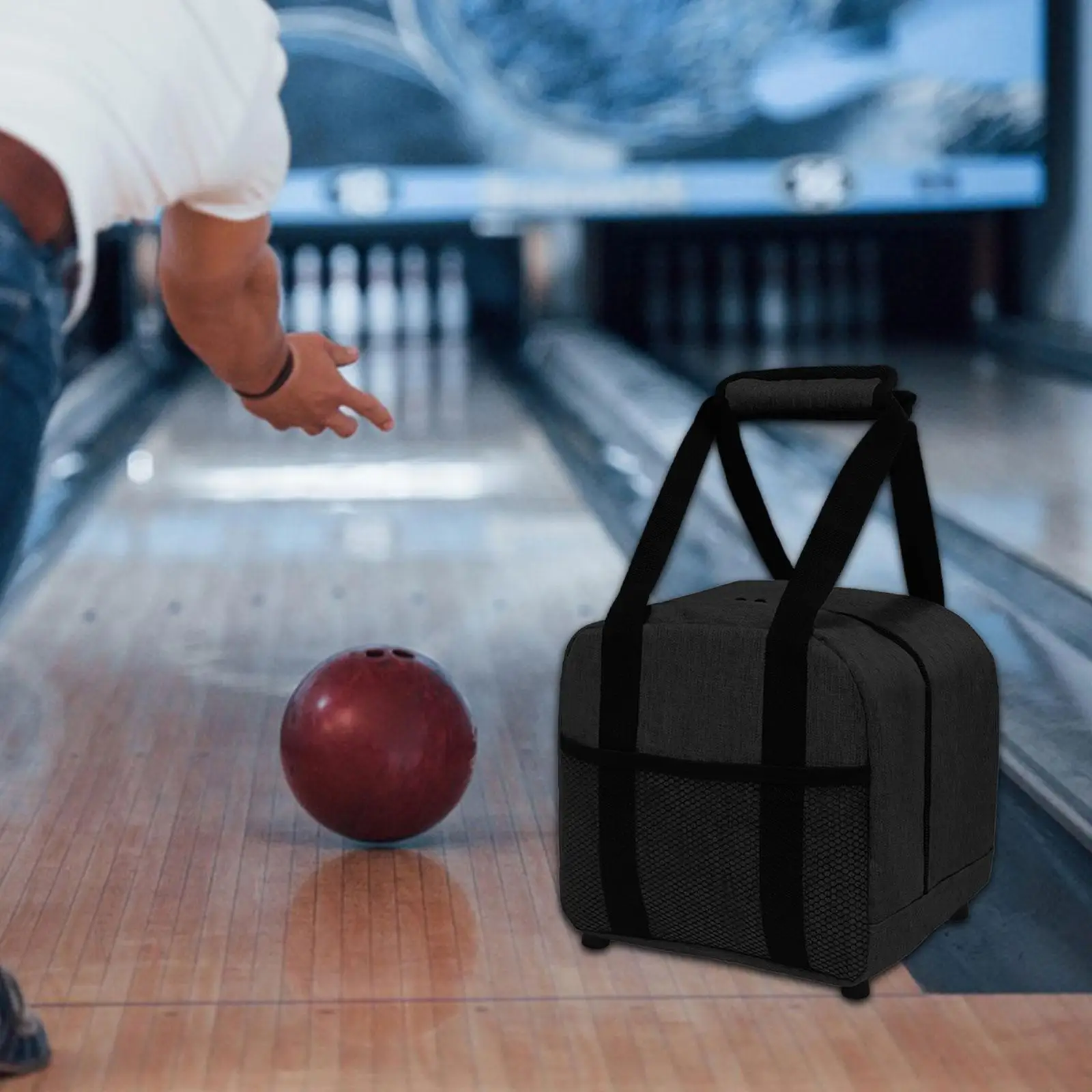 Bowling Ball Bag Bowling Handbag Portable Practical Easy Carrying Single Bowling Tote Bowling Bag for Women Men Gym Training