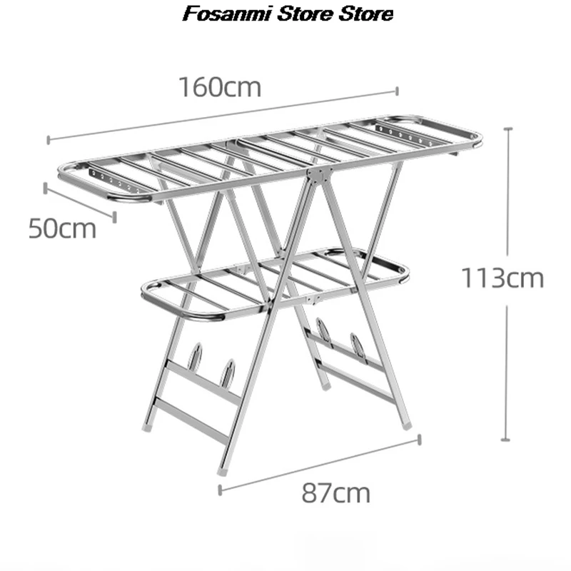 Stendibiancheria in acciaio al carbonio, pieghevole, retrattile, carico da 50 kg, resistente, per uso interno ed esterno sul balcone, salvaspazio