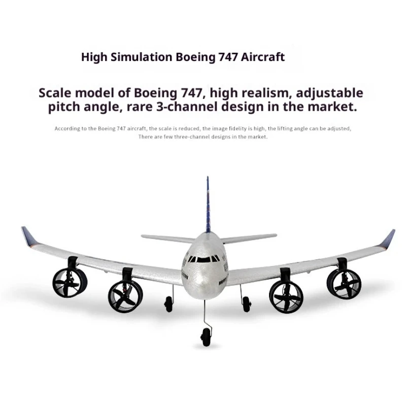 Airbus A380 747 RC Avião 3CH 2.4 Ghz EPP Planeador de Espuma Asa Fixa RTF Modelo de Avião de Controle Remoto para Iniciantes