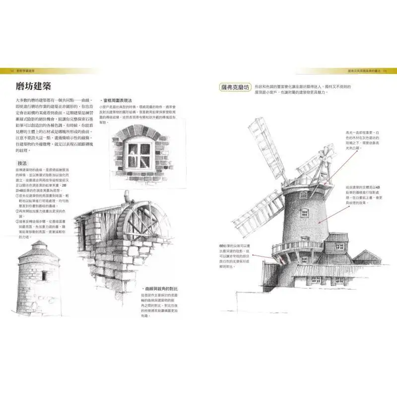 تعلم طلاء الهندسة المعمارية بسهولة ركز على التقنيات الرئيسية ويمكنك أيضًا رسم المباني الأكثر المزخرفة 9786263900738