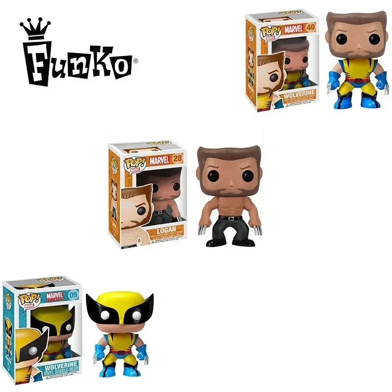 New Funko POP Marvels Wolverine 40# glows in the dark Logan 28# Wolverine 05# Vinyl Figure Model Toys Adult&kids Christmas Gifts