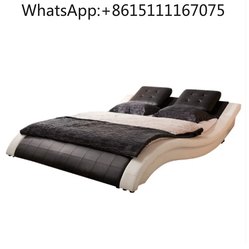 Black Faux Leather California King Platform Bed Frame with LED Lighting USB Type-C Charging Ports Headboard
