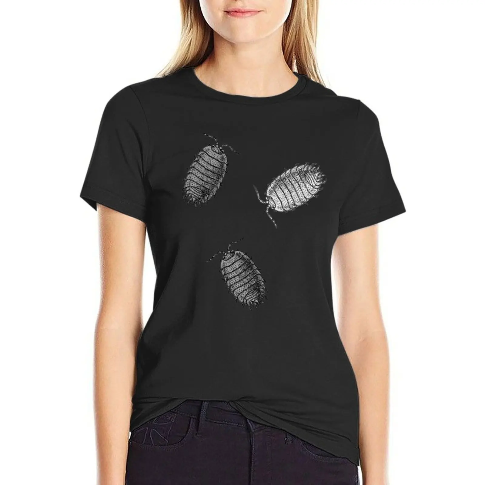 

B&W Isopods T-Shirt hippie clothes customs funnys female t shirts for Women