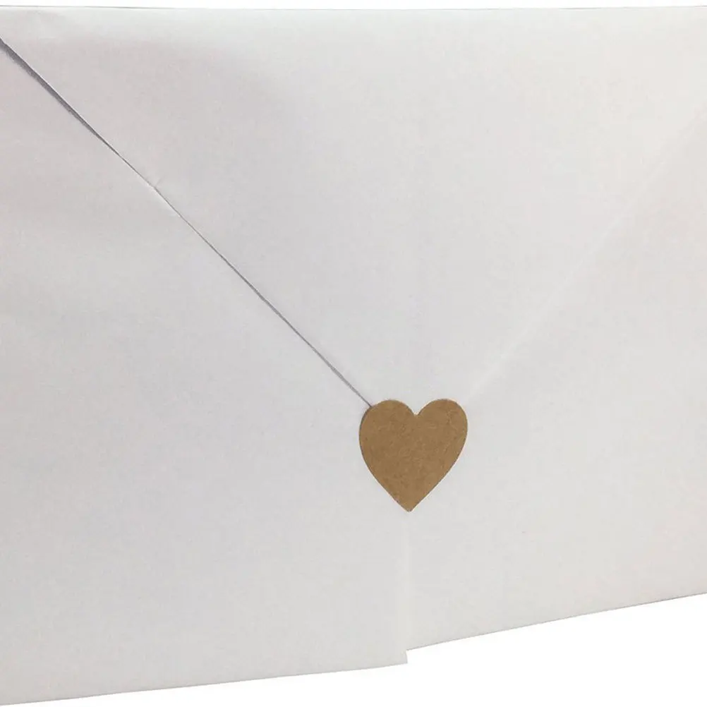 1 Roll Heart Shape Sticker Strong Adhesive Self-Adhesive Romantic DIY Label for Valentine's Day Candy Bag Stickers