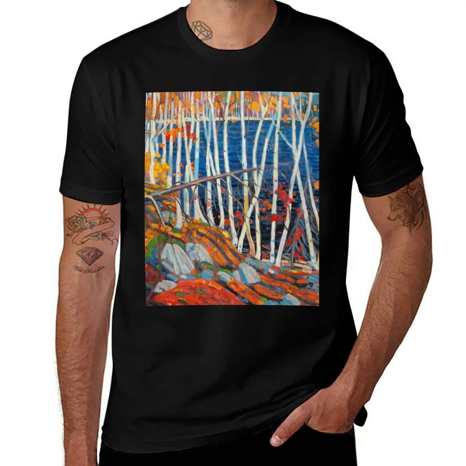 In The Northland (Group Of Seven) by Tom Thomson Canadian Landscape T-Shirt Comfort Stretch Tee Shirt T-Shirt