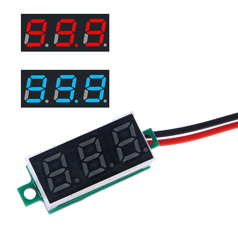 DC 5-30V Voltage Meter 0.28 Inch LED Digital Voltmeter Auto Car Mobile Power Voltage Tester Detector Tool Red/Green/Blue/Yellow