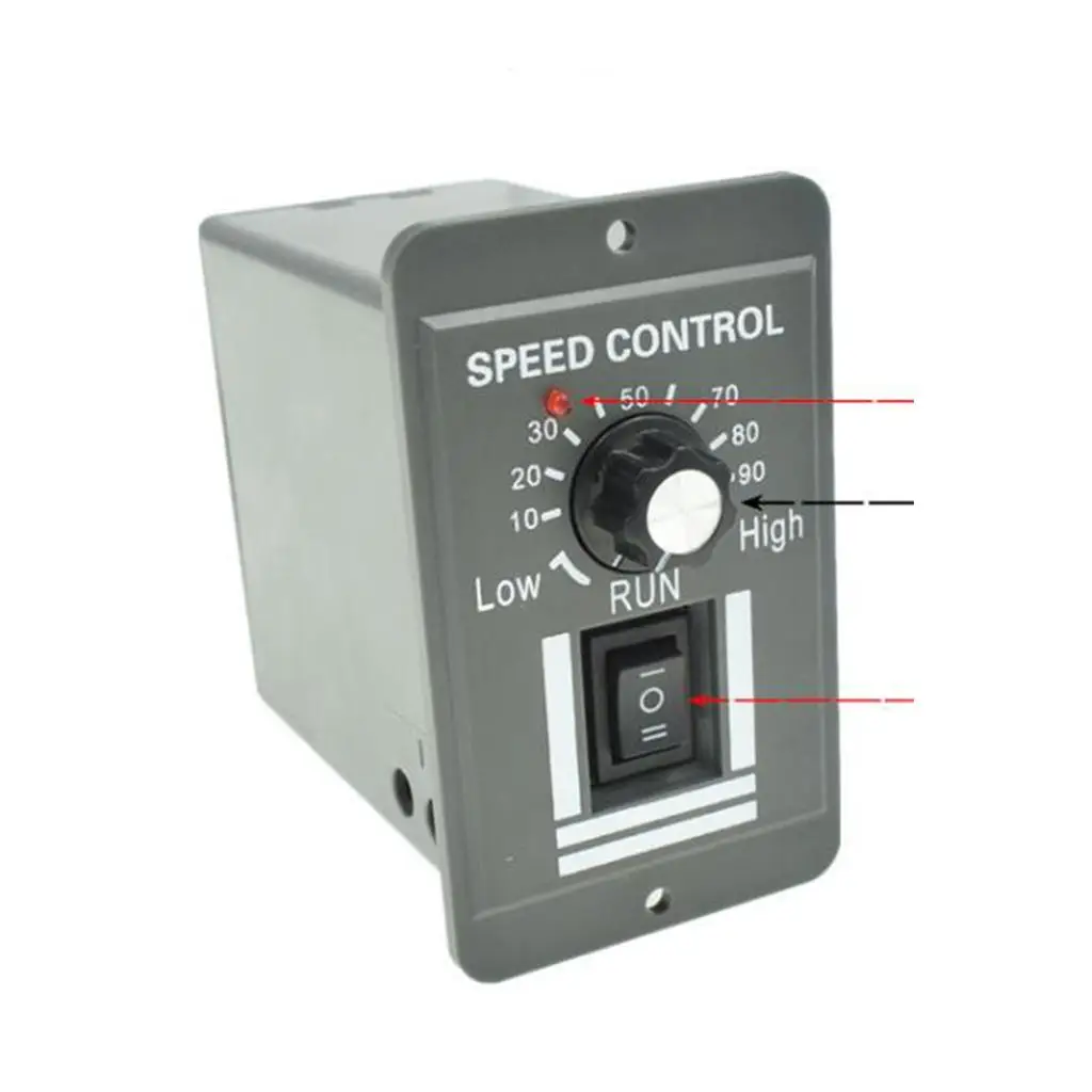 PWM DC Motor Speed Control Switch Push Button Knob Controller Black for Industrial Regulation