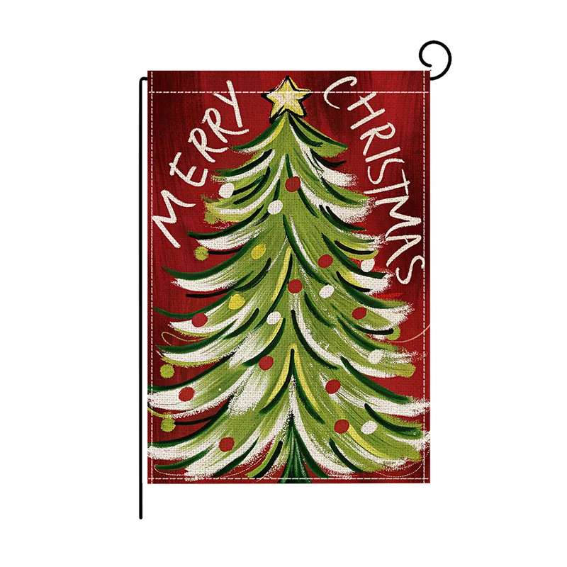 Christmas Garden Flags, Suitable for Outdoor  for Garden and Entrance Decoration 12inx18in As Well As Home Decoration Gifts.