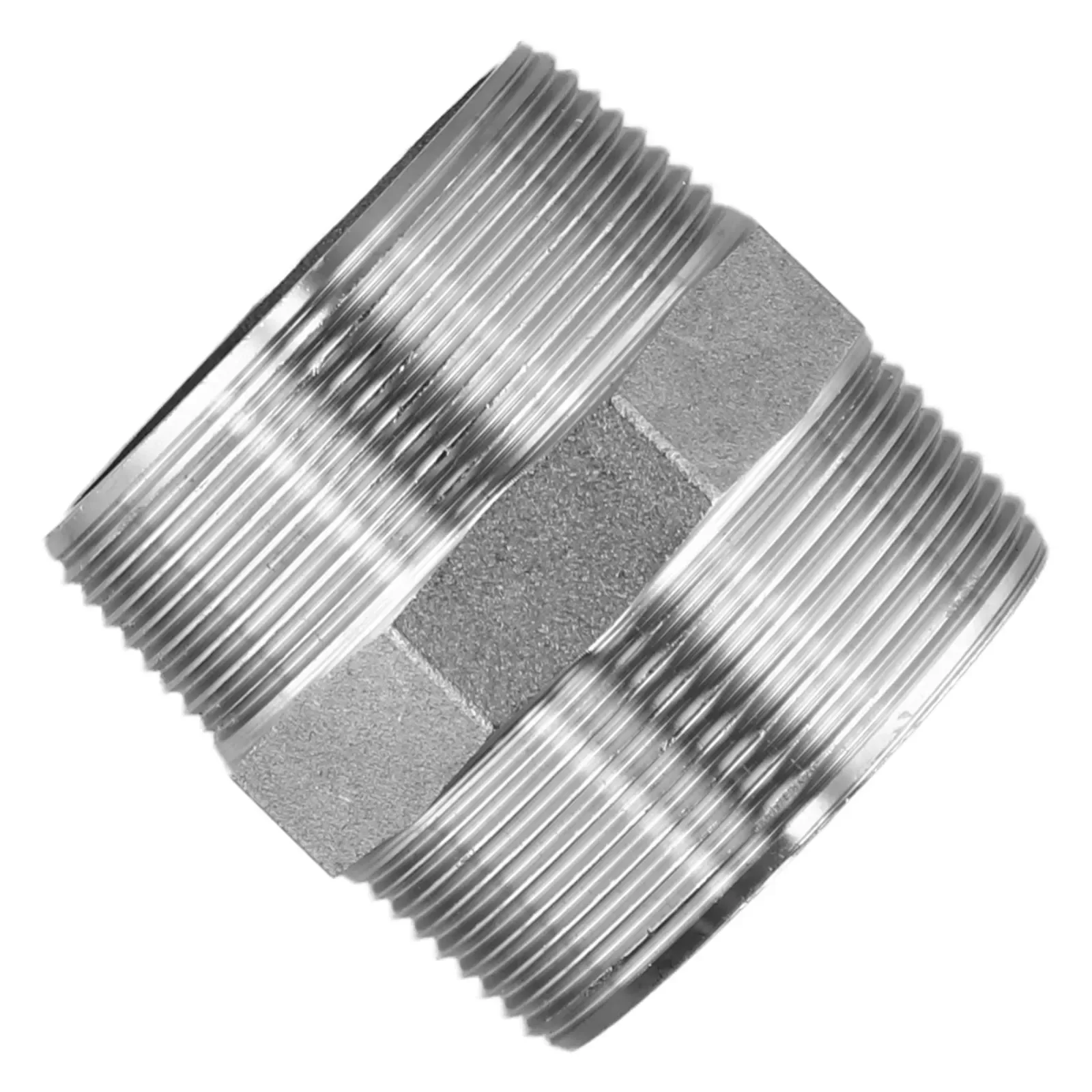 High Durability Hex Nipple Pipe Fitting 2 inch Male X 2 inch Male for Plumbing Applications in Stainless Steel