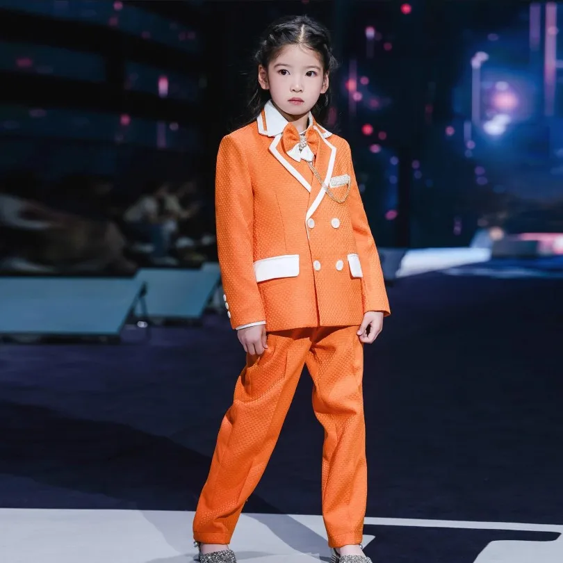 Kinder Anzug Set Neue Handgemachte Blume Junge Host Klavier Leistung Blazer Traje De Niño Para Boda Jungen Anzüge A4690 – Detail 6