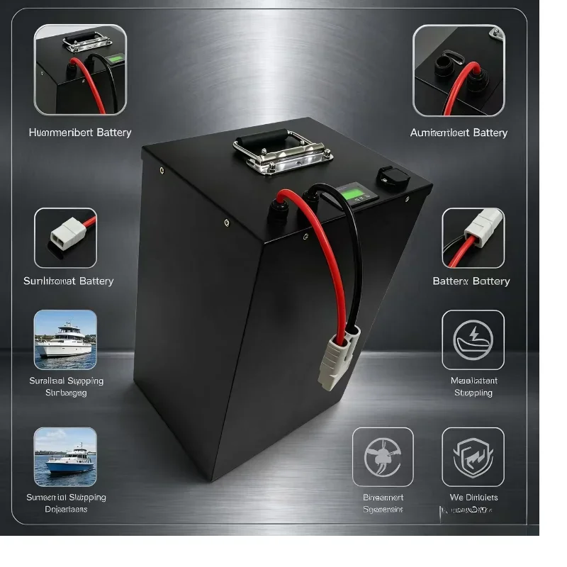 60V LiFePO4 Battery with Charger Included – 25Ah/50Ah/80Ah/100Ah optional, grade A cells, 4000+ cycles long life, lighter and mo