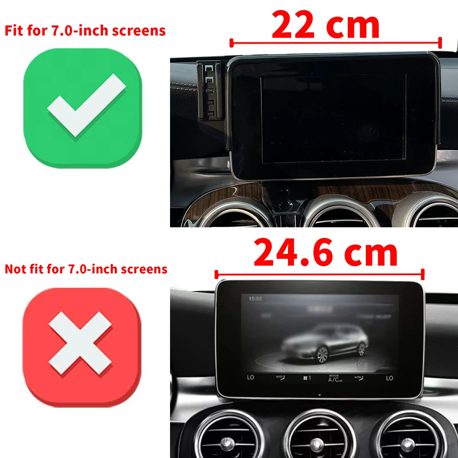 fit for Mercedes-Benz GLC 2016 2017 2018 2019 (7.0in) X253 C253 Integrated Screen Mount Phone Holder Mount Car accessoires