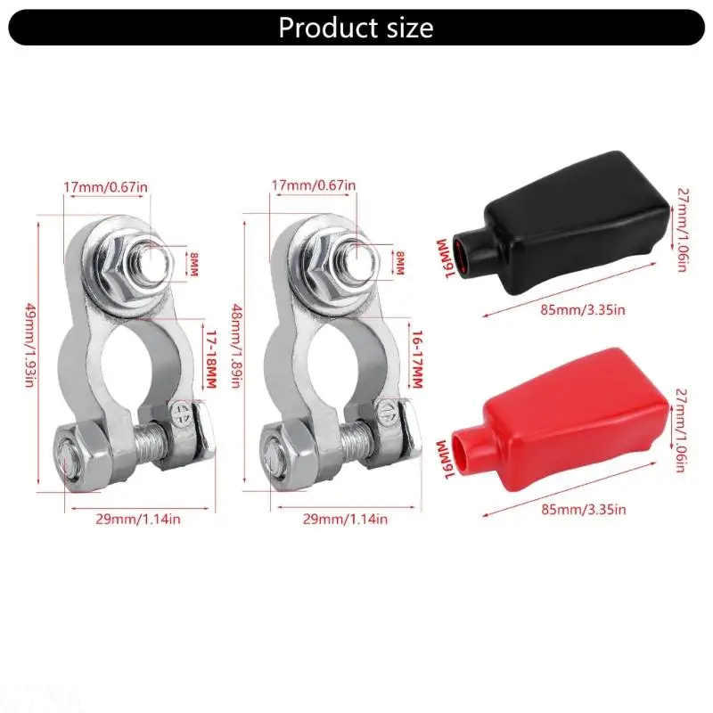 

G7NA High Performances Battery Terminal Connector Kit Includes Heatshrink Tubes & Anti Corrosion Protection for Car &