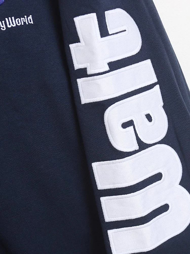 เสื้อสเวตเชิ้ตมีฮู้ดซิปพิมพ์ลายการ์ตูนมิกกี้เมาส์จากดิสนีย์เวิลด์  ผ้าฟลีซปักลาย  สำหรับผู้หญิง