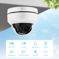 8MP 4K POE IP Camera 5X Optical Zoom Surveillance Camera Metal Ceiling Mount Night Vision PTZ Security Camera XMeye/ICSEE APP