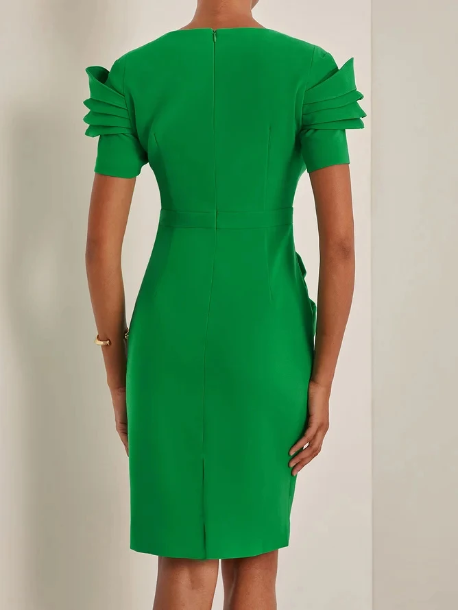 Customized Ruched Mother of Birde Dresses 2026 for Weddings Women Sheath Elegant Evening Dress O Neck Ruched Formal Party Gowns