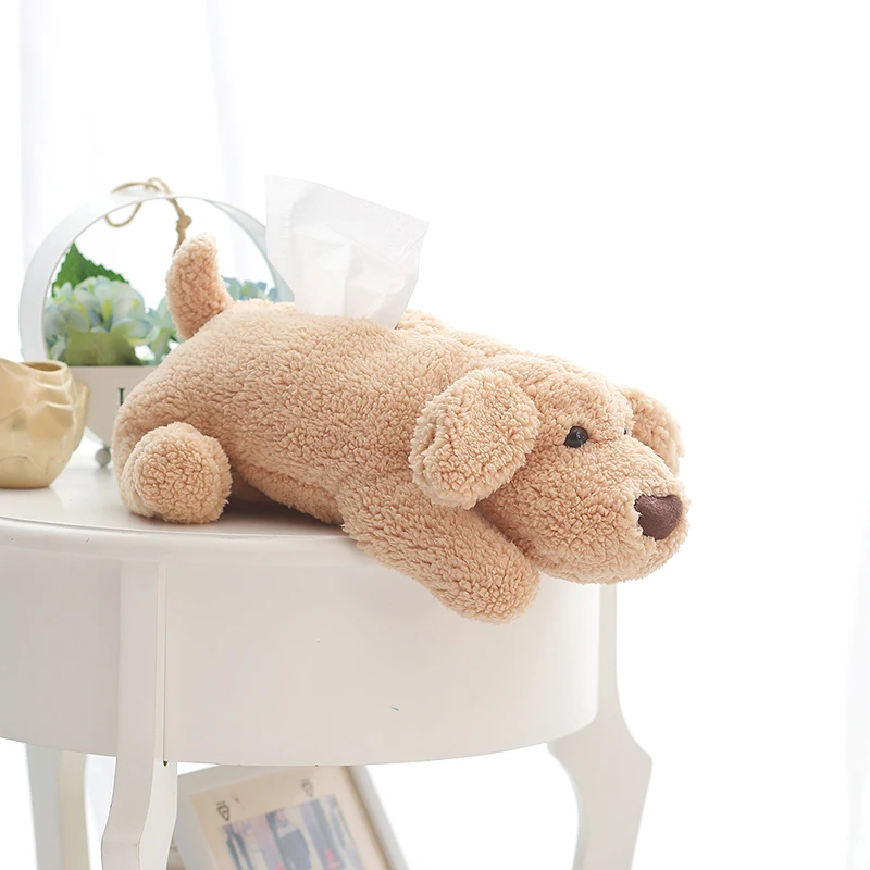 

Teddy Dog Plush Cartoon Tissue Pump Car Tissue Box Daily Necessities