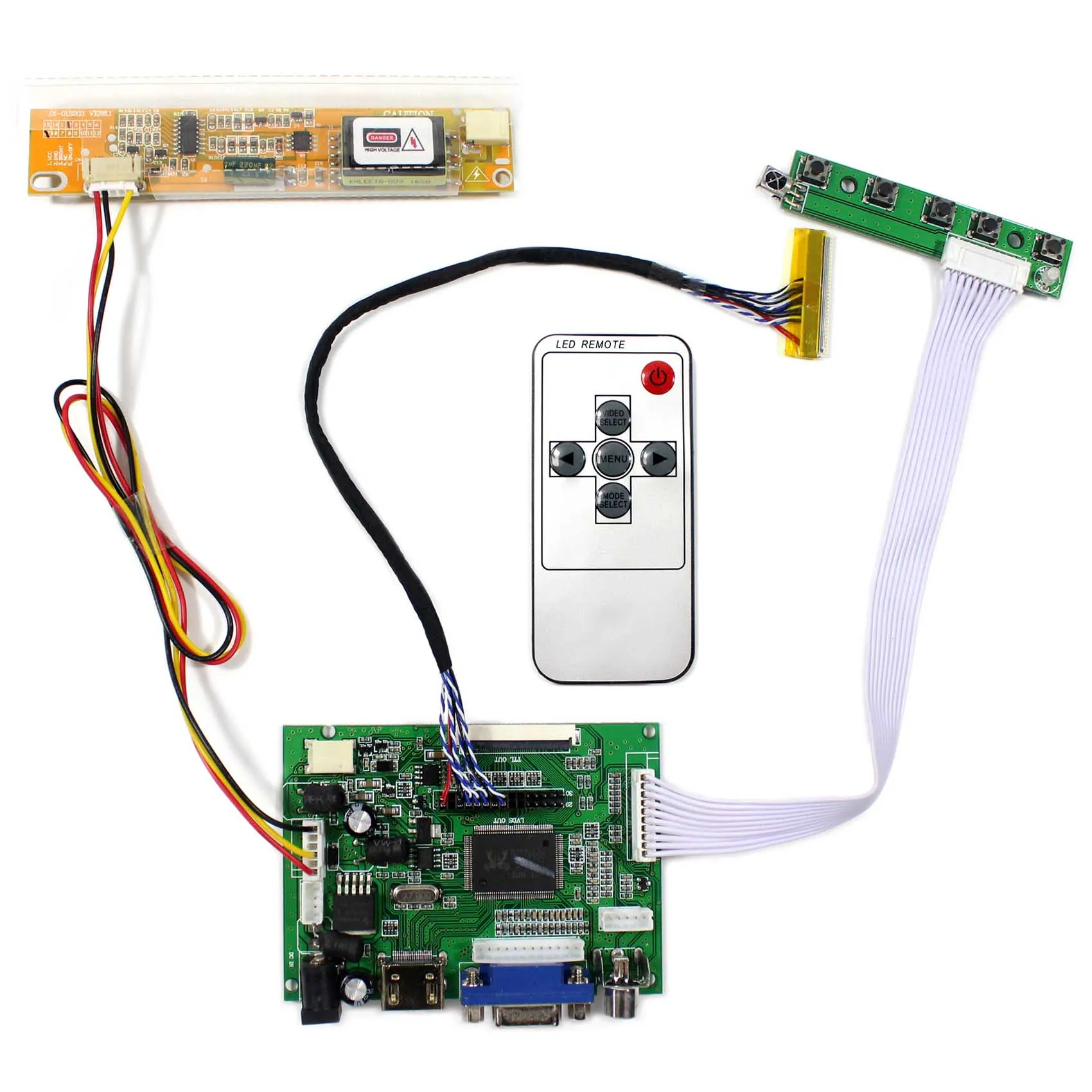 VS-TY2662-V1 Tv Lcd Main Board 1280x800 Development Board VGA 2AV LCD Reversing Board for 14.1inch B141EW01 LP141WX3 Screen