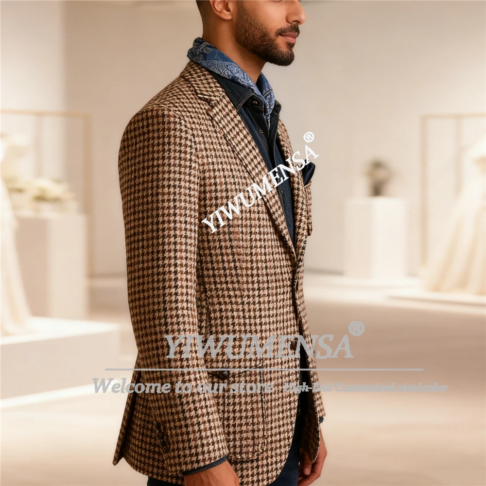 بدلات رجالي عصرية مكونة من قطعتين سترات صيد واحدة الصدر مخصصة لحفلات الزفاف والعريس Trajes Para Hombre #3