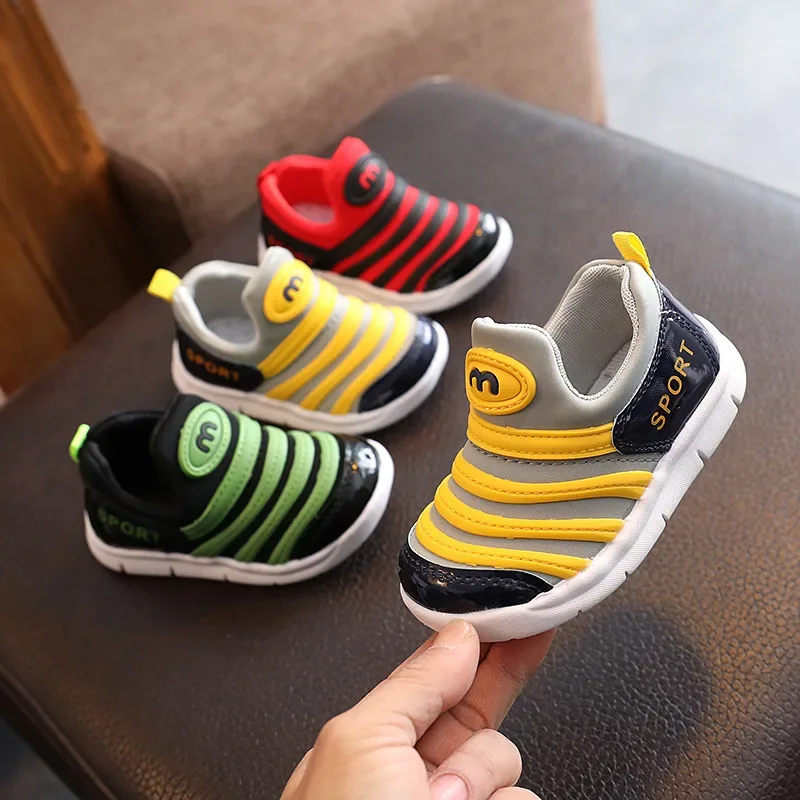 Spring Kids Shoes New Fashion Comfort Girls Sneakers Soft Soles Anti Slip Breathable Boy Shoe Cartoon Simple Classic Casual Shoe