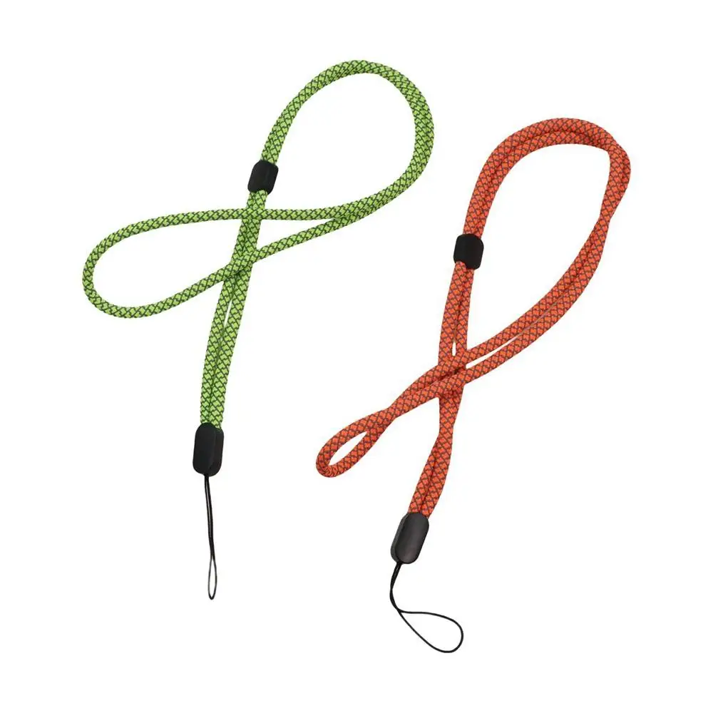 Fluorescerend lang telefoonkoord Verstelbaar ophangkoord Mobiele telefoonriem Nylon nekhangende mobiele telefoonketting Telefoonhoesje